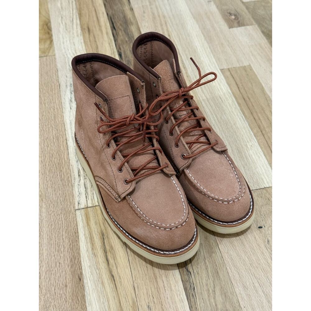 Red Wing Heritage Classic Moc Toe Boots Dusty Rose - Picture 3 of 9